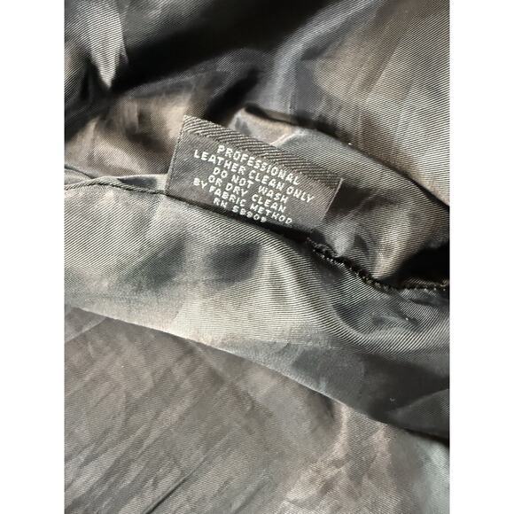 Men's Roundtree And Yorke Leather Bomber Jacket Size Large - Picture 6 of 9